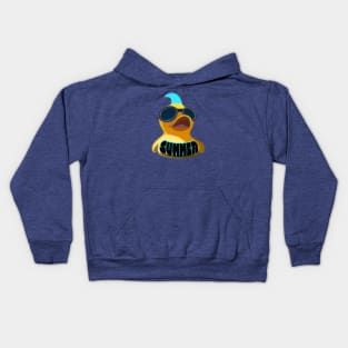 Rubber Duck pool party float ready for summer time races Kids Hoodie